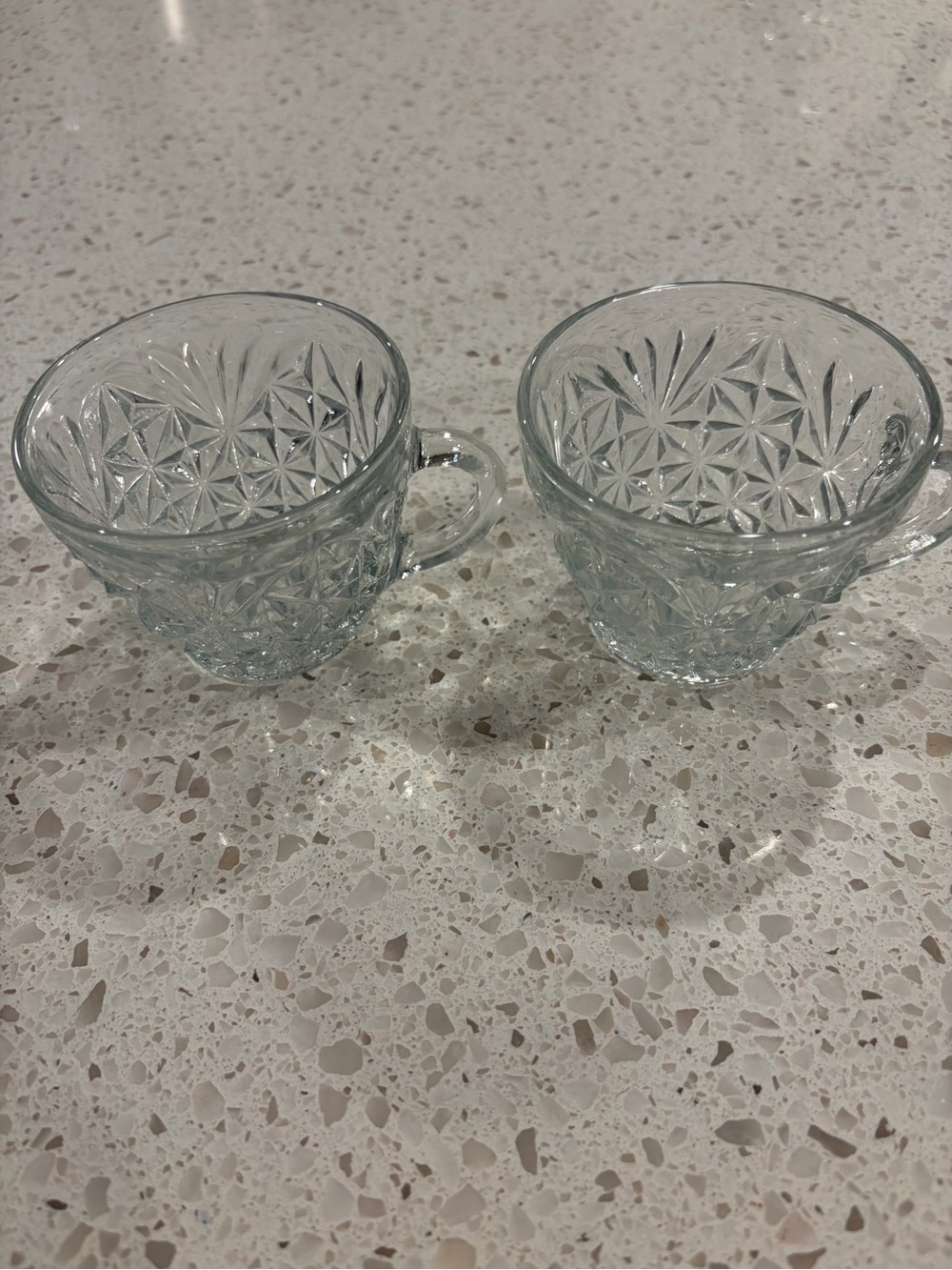Vintage Anchor Hocking Arlington Set of 2 Replacement Clear Glass Punch Cups